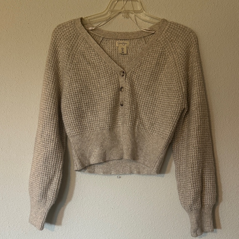 Jessica Simpson Beige‎ V-Neck Sweater